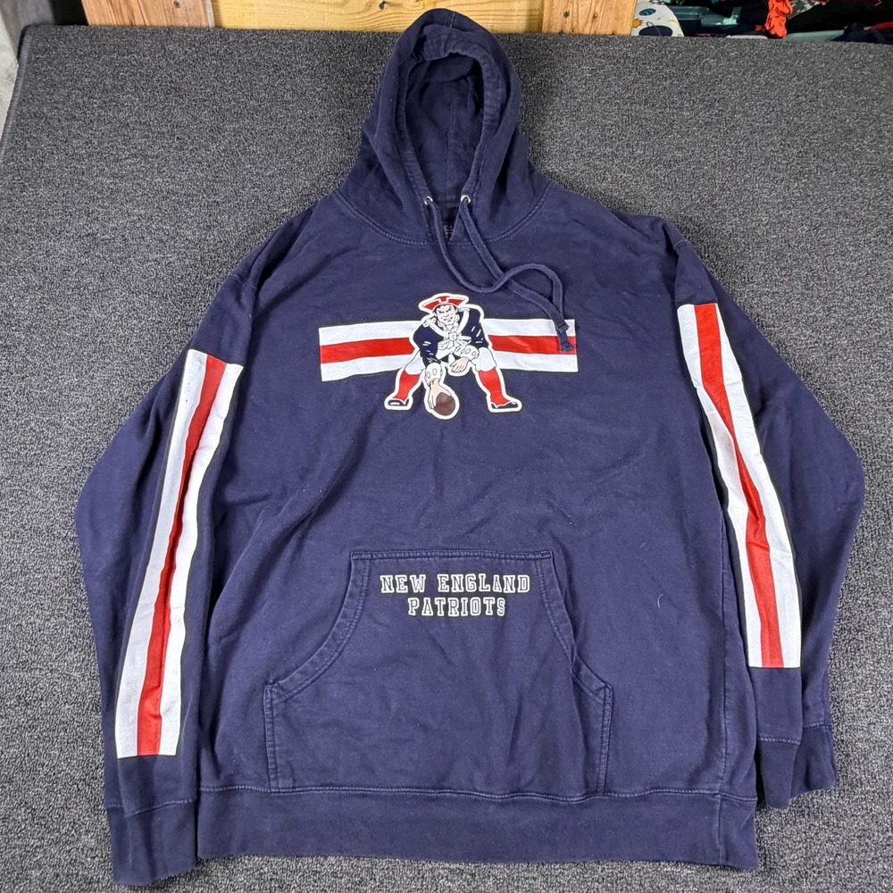 New England Patriots Mitchell & Ness Hoodie Mens 3XL Navy NFL Football SS4500P